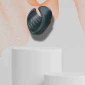 Серый сквозной мастурбатор с вибрацией Manwan Starter - Manwan - в Энгельсе купить с доставкой