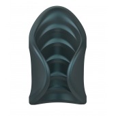 Серый сквозной мастурбатор с вибрацией Manwan Starter - Manwan - в Энгельсе купить с доставкой