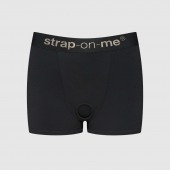 Черные трусики-боксеры для фиксации насадок Strap-on-me Harness Lingerie Allure - size XS - Strap-on-me - купить с доставкой в Энгельсе