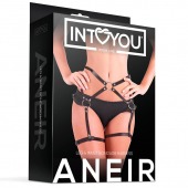 Черные стрепы на бёдра Aneir - Intoyou - купить с доставкой в Энгельсе