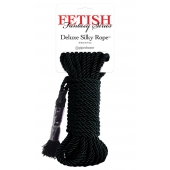 Черная веревка для фиксации Deluxe Silky Rope - 9,75 м. - Pipedream - купить с доставкой в Энгельсе