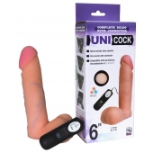 Фаллическая насадка Харнесс UNICOCK 6  с вибрацией - 18 см. - LOVETOY (А-Полимер) - купить с доставкой в Энгельсе
