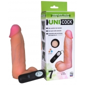 Фаллическая насадка Харнесс UNICOCK 7  с вибрацией - 19 см. - LOVETOY (А-Полимер) - купить с доставкой в Энгельсе