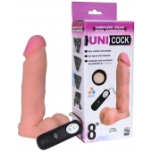 Фаллическая насадка Харнесс UNICOCK 8  с вибрацией - 20 см. - LOVETOY (А-Полимер) - купить с доставкой в Энгельсе