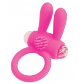 Розовое эрекционное виброкольцо A-toys с ушками - A-toys - в Энгельсе купить с доставкой