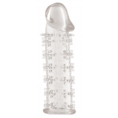 Гелевая прозрачная насадка с шипами - 12 см. - Toyfa Basic - в Энгельсе купить с доставкой