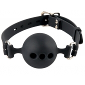 Силиконовый кляп-шар с отверстиями для дыхания Silicone Breathable Ball Gag Small - Pipedream - купить с доставкой в Энгельсе