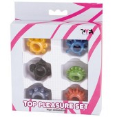 Набор из 6 разноцветных эрекционных колец - Toyfa Basic - в Энгельсе купить с доставкой