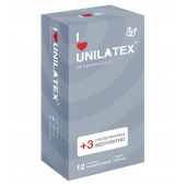 Презервативы с рёбрами Unilatex Ribbed - 12 шт. + 3 шт. в подарок - Unilatex - купить с доставкой в Энгельсе