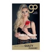 Пластиковая метелочка с красными пёрышками Small Feather Tickler - 32 см. - Blush Novelties - купить с доставкой в Энгельсе