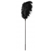 Стек с большим чёрным пером Large Feather Tickler - 65 см. - Blush Novelties - купить с доставкой в Энгельсе