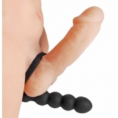 Насадка для двойного проникновения Double Fun Cock Ring with Double Penetration Vibe - XR Brands - в Энгельсе купить с доставкой