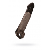 Чёрная насадка на пенис Tс подхватом - 19,5 см. - ToyFa - в Энгельсе купить с доставкой