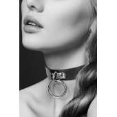 Узенький ошейник из полиуретана с кольцом - Bijoux Pour Toi - купить с доставкой в Энгельсе