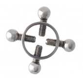 Серебристые зажимы для сосков на винтах - ToyFa - купить с доставкой в Энгельсе