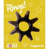 Чёрное эрекционное кольцо Rings Cogweel - Lola Games - в Энгельсе купить с доставкой