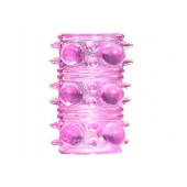 Розовая насадка на пенис Rings Armour - Lola Games - в Энгельсе купить с доставкой