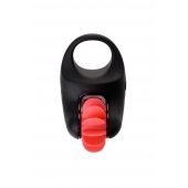 Чёрно-красное эрекционное виброкольцо Erotist - Erotist Adult Toys - в Энгельсе купить с доставкой