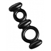 Двойное эрекционное кольцо Dual Stretch To Fit Cock and Ball Ring - XR Brands - в Энгельсе купить с доставкой