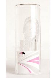 Прозрачная гелевая насадка с клиторальным отростком - 13 см. - Toyfa Basic - в Энгельсе купить с доставкой