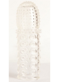 Прозрачная закрытая гелевая насадка - 13,5 см. - Toyfa Basic - в Энгельсе купить с доставкой