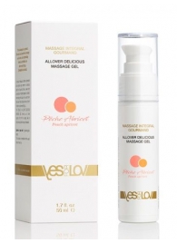 Универсальный массажный гель-смазка Allover Delicious Massage Gel с ароматом персика и аброкоса - 50 мл. - YESforLOV - купить с доставкой в Энгельсе
