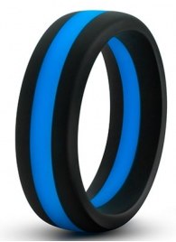 Черно-синее эрекционное кольцо Silicone Go Pro Cock Ring - Blush Novelties - в Энгельсе купить с доставкой