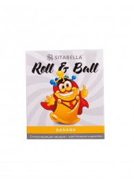 Стимулирующий презерватив-насадка Roll   Ball Banana - Sitabella - купить с доставкой в Энгельсе