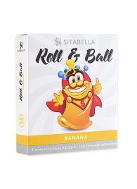 Стимулирующий презерватив-насадка Roll   Ball Banana - Sitabella - купить с доставкой в Энгельсе