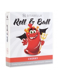 Стимулирующий презерватив-насадка Roll   Ball Cherry - Sitabella - купить с доставкой в Энгельсе