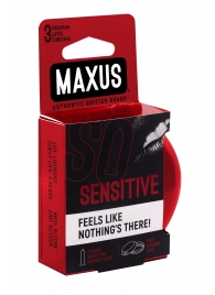 Ультратонкие презервативы в железном кейсе MAXUS Sensitive - 3 шт. - Maxus - купить с доставкой в Энгельсе