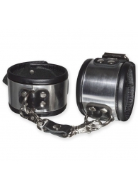 Эффектные серебристо-черные наручники с металлическим блеском - Sitabella - купить с доставкой в Энгельсе