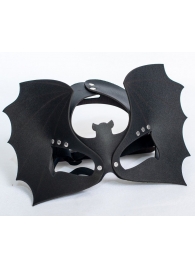 Черная кожаная маска на глаза  Летучая мышь - Sitabella - купить с доставкой в Энгельсе