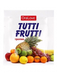 Пробник гель-смазки Tutti-frutti со вкусом тропических фруктов - 4 гр. - Биоритм - купить с доставкой в Энгельсе