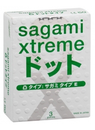 Презервативы Sagami Xtreme SUPER DOTS с точками - 3 шт. - Sagami - купить с доставкой в Энгельсе