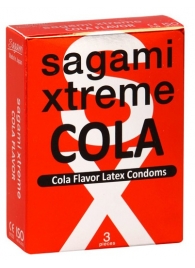 Ароматизированные презервативы Sagami Xtreme COLA - 3 шт. - Sagami - купить с доставкой в Энгельсе