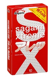 Утолщенные презервативы Sagami Xtreme Feel Long с точками - 10 шт. - Sagami - купить с доставкой в Энгельсе