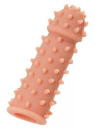 Телесная реалистичная насадка KOKOS Extreme Sleeve 03 с дополнительной стимуляцией - 12,7 см. - KOKOS - в Энгельсе купить с доставкой