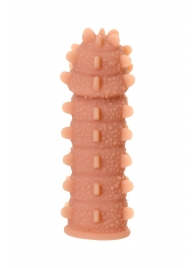 Телесная реалистичная насадка KOKOS Extreme Sleeve 04 с дополнительной стимуляцией - 12,7 см. - KOKOS - в Энгельсе купить с доставкой