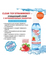 Очищающий спрей для игрушек CLEAR TOY Strawberry - 100 мл. - Биоритм - купить с доставкой в Энгельсе