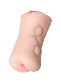 Телесный двусторонний мастурбатор Rich Fruit - вагина и анус - ToyFa - в Энгельсе купить с доставкой