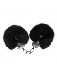 Черные меховые наручники Love с ключиками - Baile - купить с доставкой в Энгельсе