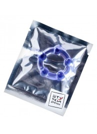 Фиолетовое эрекционное кольцо на пенис с бусинами - Штучки-дрючки - в Энгельсе купить с доставкой