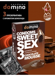 Презервативы для орального секса DOMINO Sweet Sex с ароматом шоколадного мусса - 3 шт. - Domino - купить с доставкой в Энгельсе
