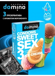 Презервативы для орального секса DOMINO Sweet Sex с ароматом мороженого - 3 шт. - Domino - купить с доставкой в Энгельсе