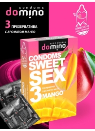Презервативы для орального секса DOMINO Sweet Sex с ароматом манго - 3 шт. - Domino - купить с доставкой в Энгельсе