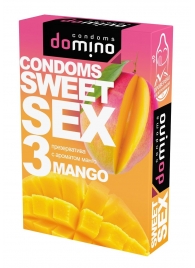 Презервативы для орального секса DOMINO Sweet Sex с ароматом манго - 3 шт. - Domino - купить с доставкой в Энгельсе