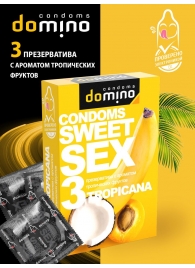 Презервативы для орального секса DOMINO Sweet Sex с ароматом тропических фруктов - 3 шт. - Domino - купить с доставкой в Энгельсе