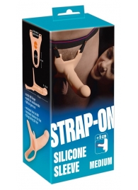 Силиконовый полый страпон на ремнях Silicone Strap-on - 16 см. - Orion - купить с доставкой в Энгельсе