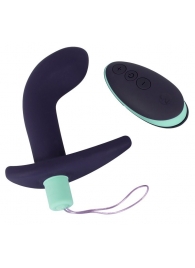 Темно-фиолетовый вибростимулятор простаты с пультом ДУ Remote Controlled Prostate Plug - Orion - в Энгельсе купить с доставкой